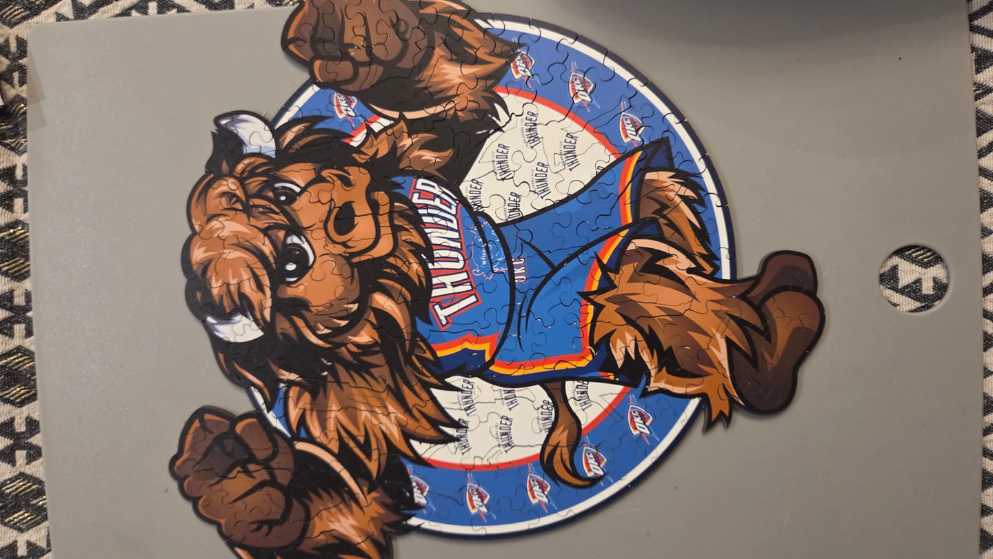 Customer photo review of Oklahoma City Thunder™ Mascot - Wooden Puzzle