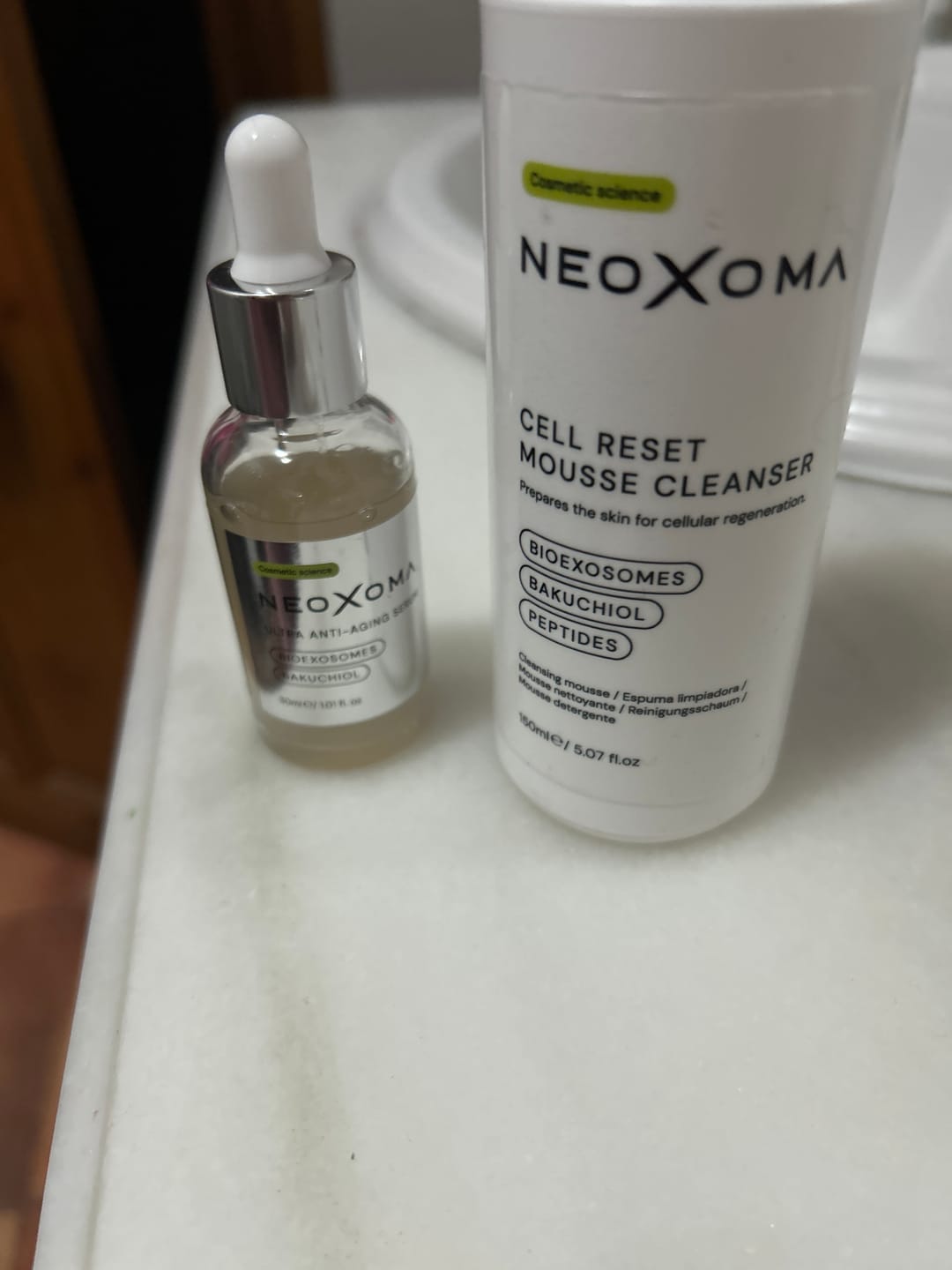 Customer photo review of Pack Sérum Ultra Rejuvenecedor & Limpiador Facial Cell Reset