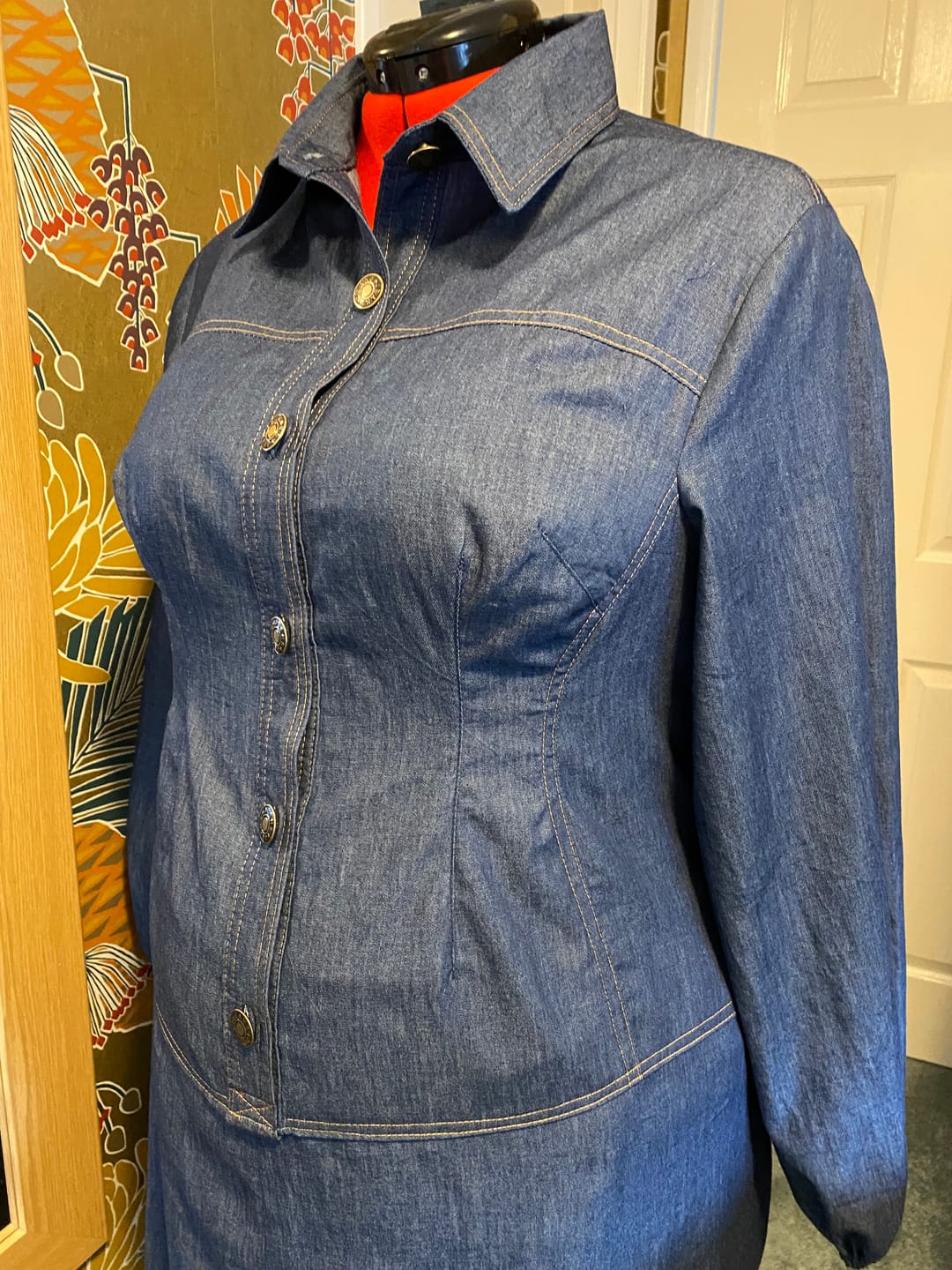 Customer photo review of Lightweight 4oz Washed Denim Fabric