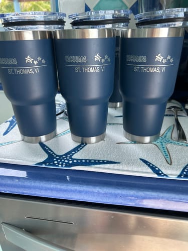 Customer photo review of (6 Pieces) Laser Engraved Tumbler | 30 oz