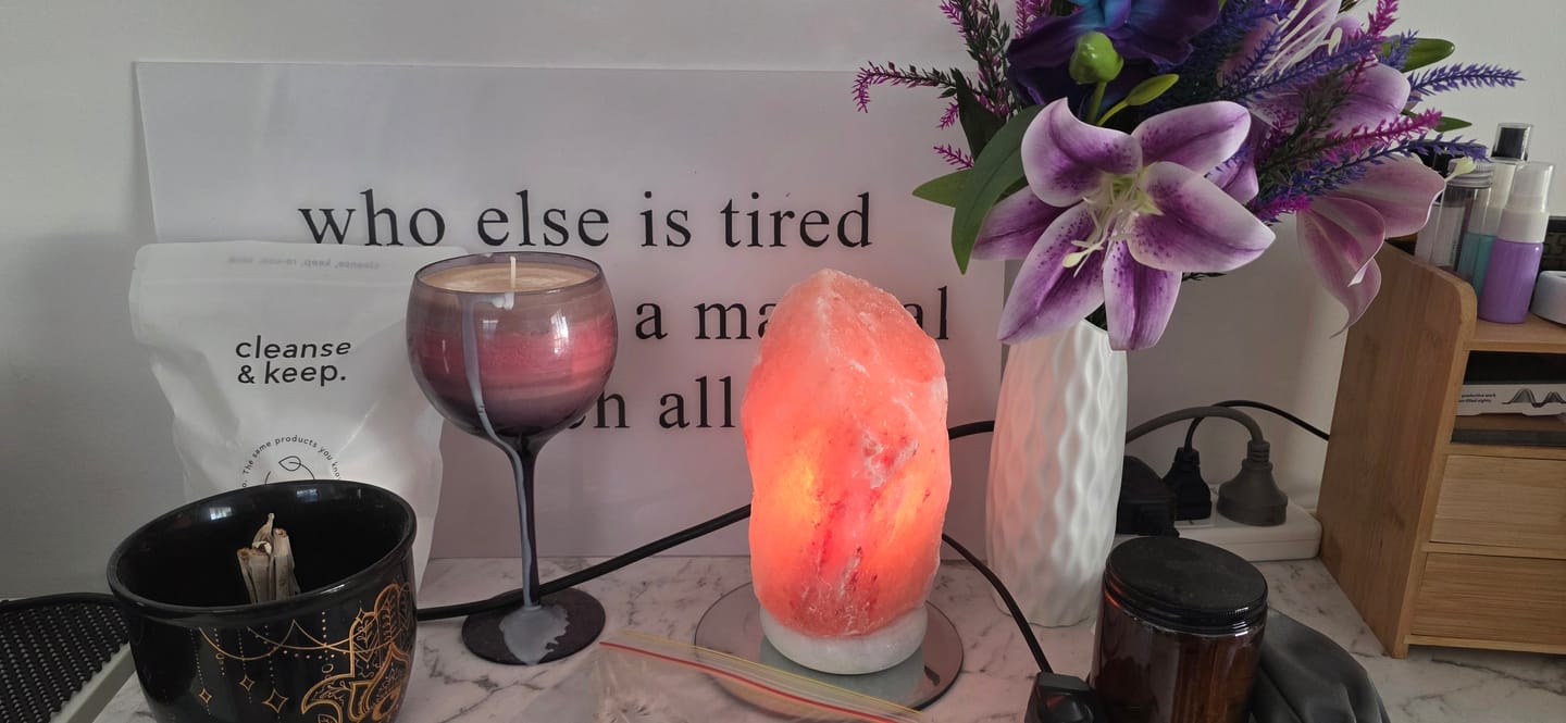 Customer photo review of SALT LAMP Crystal Natural Marble Base 2-3kg