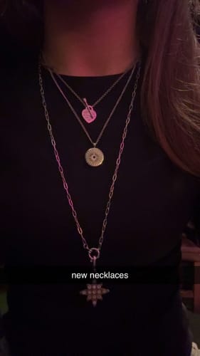 Customer photo review of Eleanor Silver Necklace Chain Extra Long 75cm