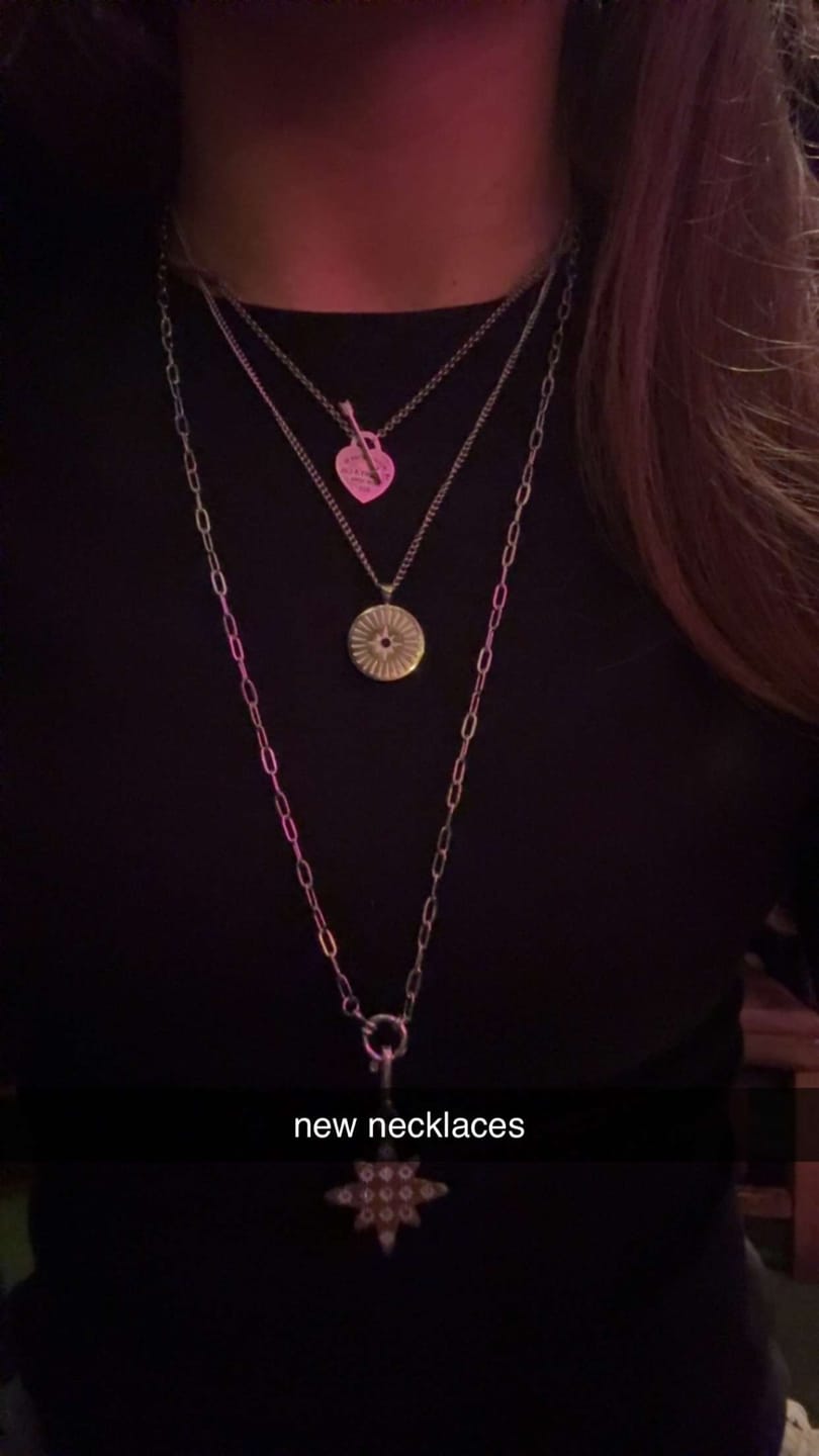 Customer photo review of Eleanor Silver Necklace Chain Extra Long 75cm