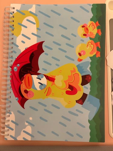 Customer photo review of Rainy Day Duck Ghost Large Reusable Sticker Book