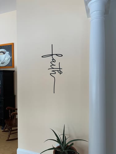 Customer photo review of Faith Cross Metal Wall Art