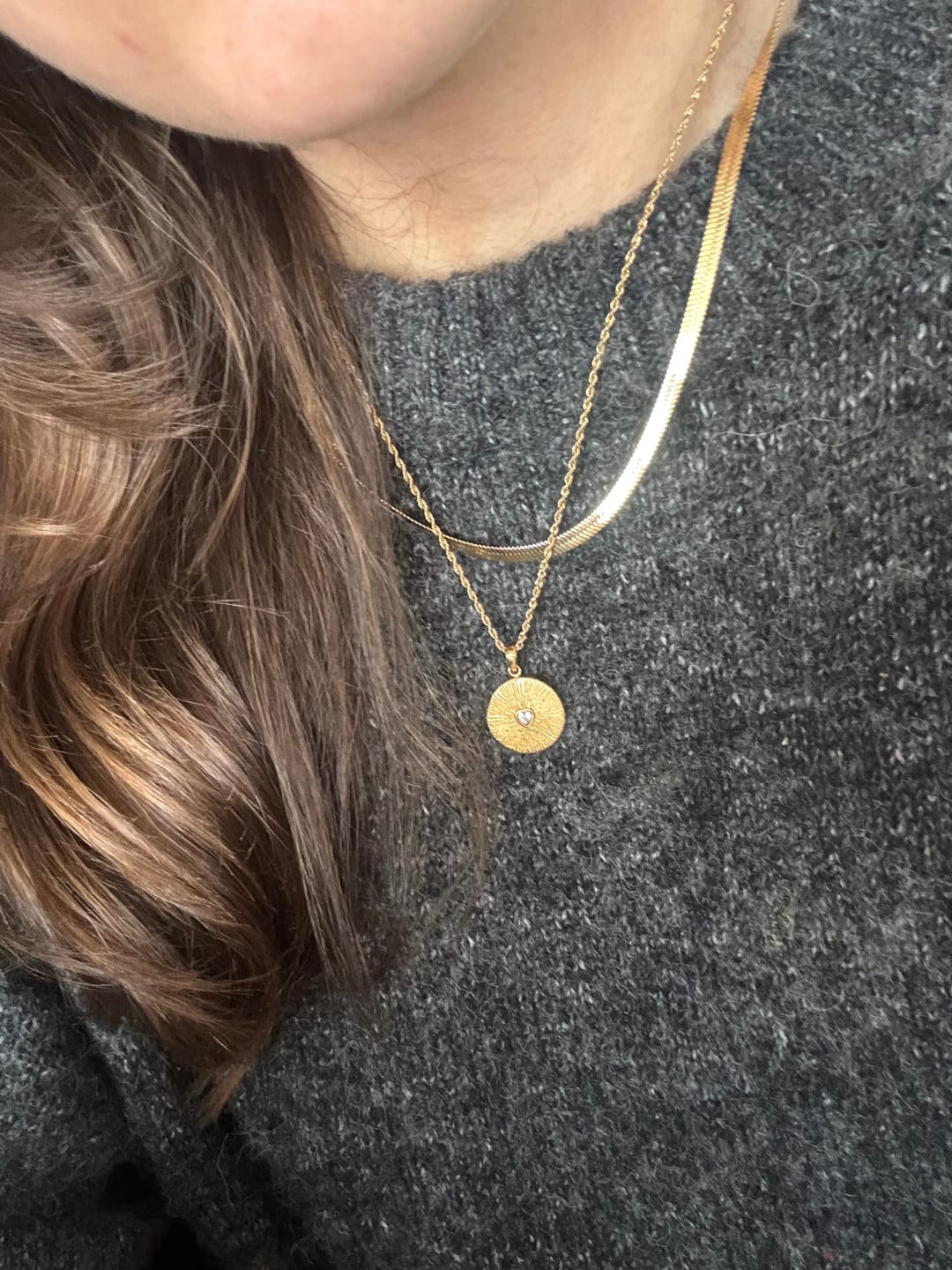 Customer photo review of Essentials Snake Chain Necklace