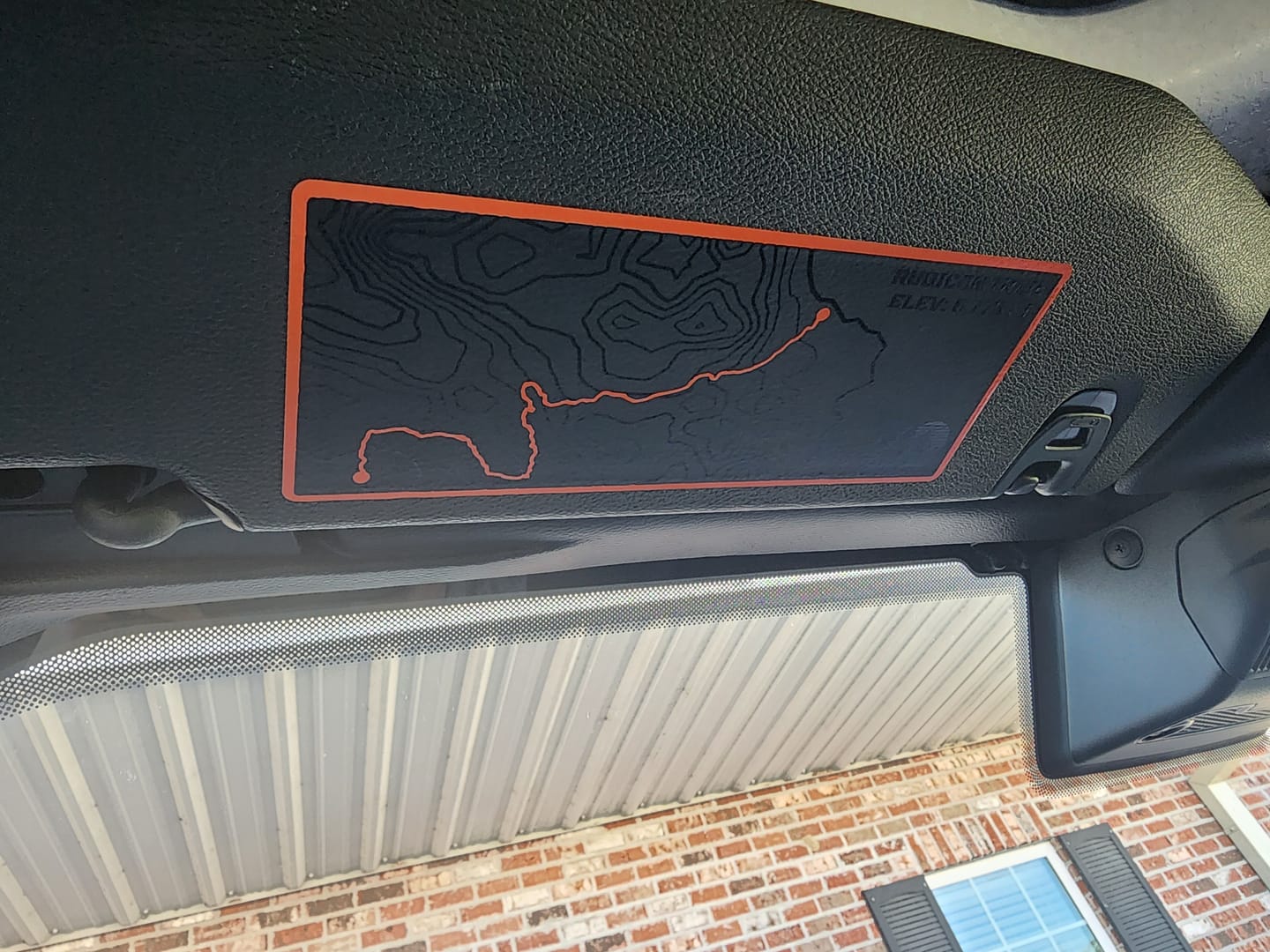 Customer photo review of Sun Visor Decal Set – Covers OEM Warning Labels | Driver + Passenger Pair