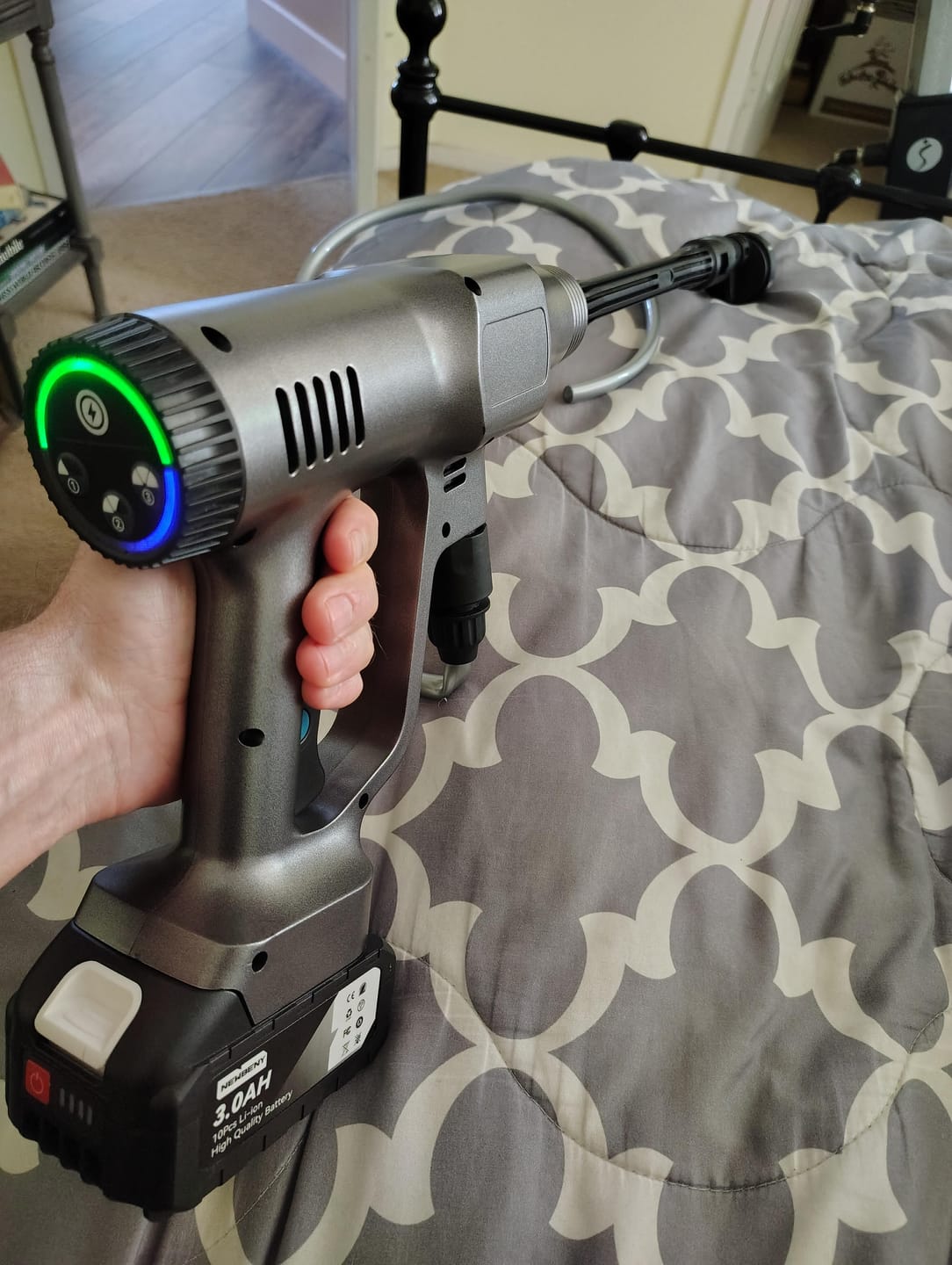 Customer photo review of YOFIDRA 18Bar Brushless High Pressure Water Gun for Car and Garden Cleaning - Compatible with Makita 18V Batteries