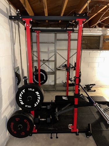 Customer photo review of RitFit P3 Power Cage 1200lbs with Smooth Cable System & Aluminum Pulleys