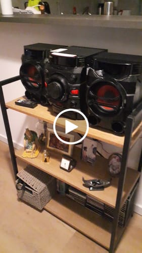 Customer video review of Estanteria Baja 3 Estantes Industrial Hierro Madera Living