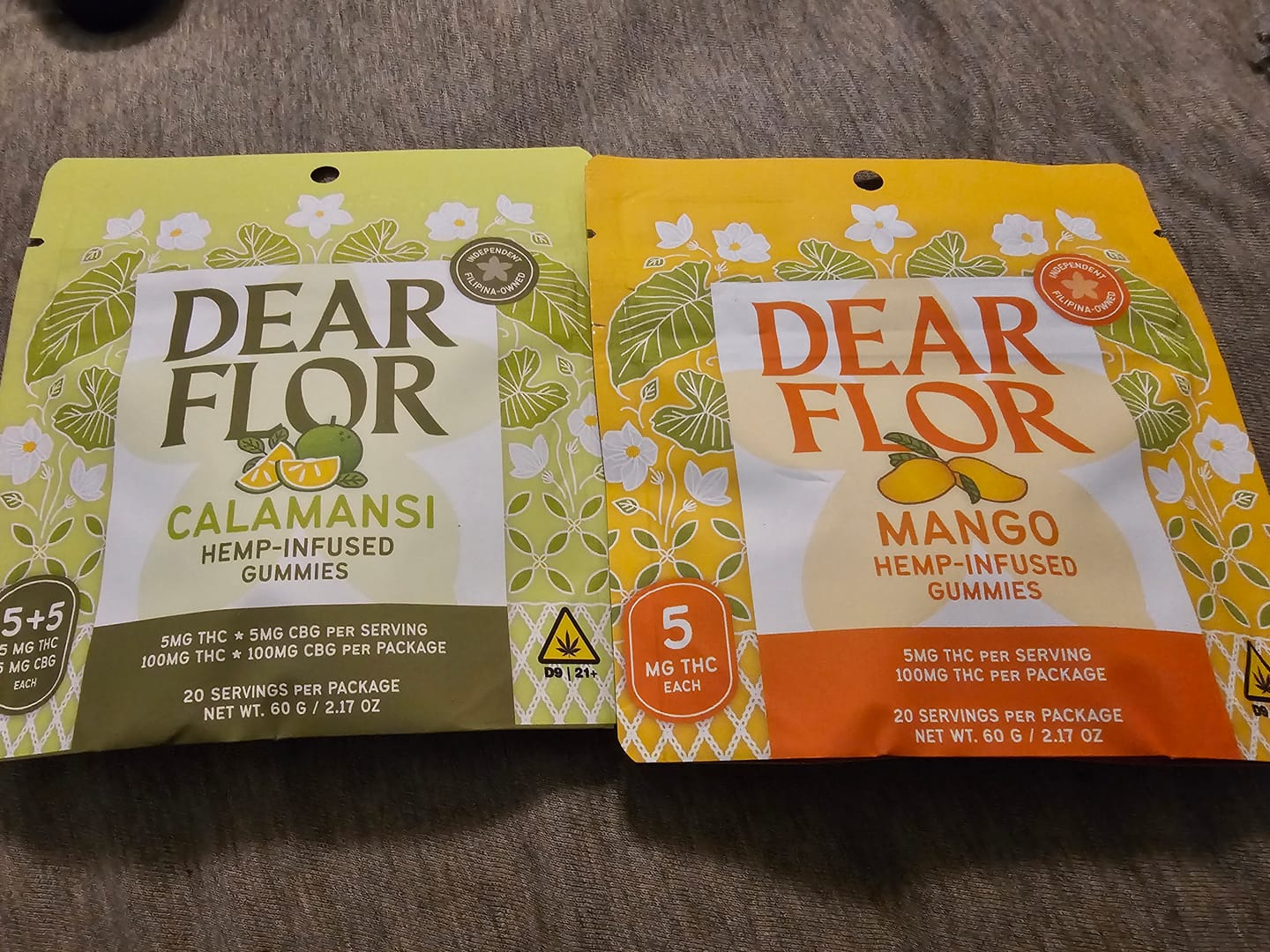 Customer photo review of Last Holiday Variety Pack - 2 Pack Each of Calamansi and Mango (4 Packs Total, 80 Gummies)