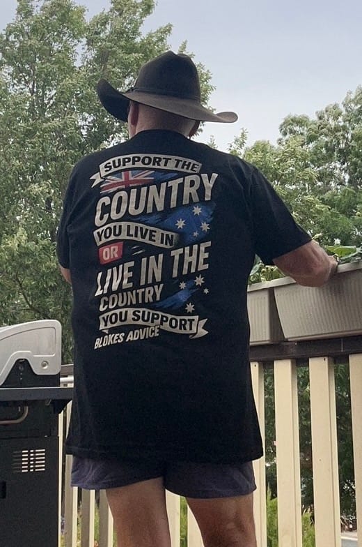 Customer photo review of Stand Up Tee - Black