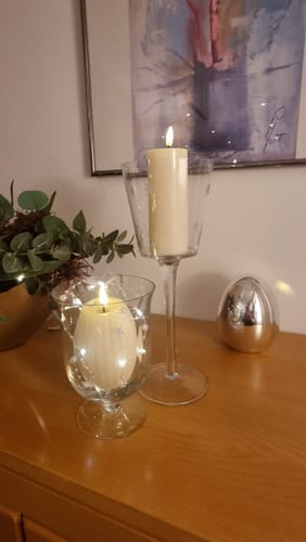 Customer photo review of LED Rillelys D 7,5 x H 10 cm Cream