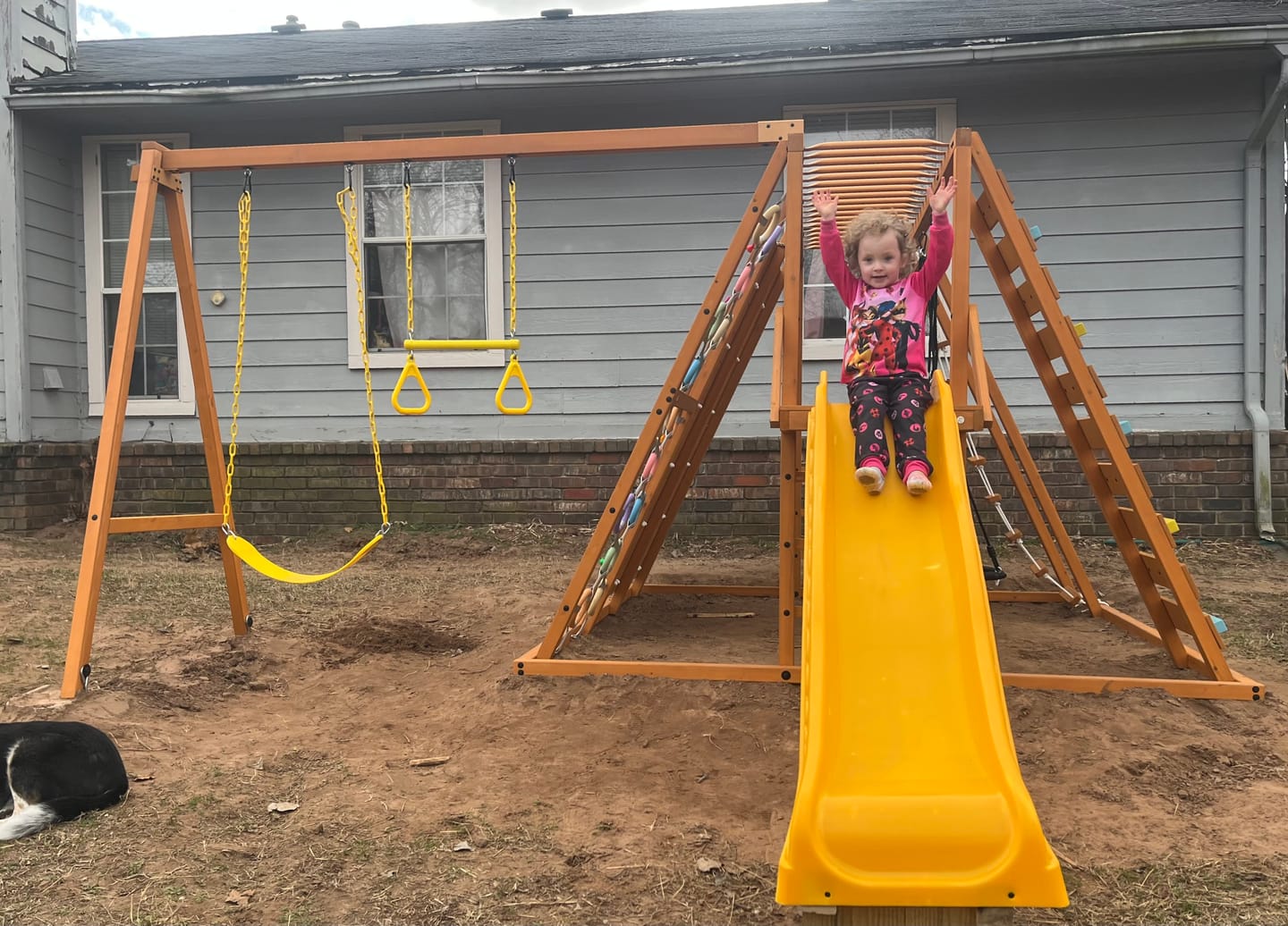 Customer photo review of Sycamore | Outdoor Sensory Swing Set & Jungle Gym