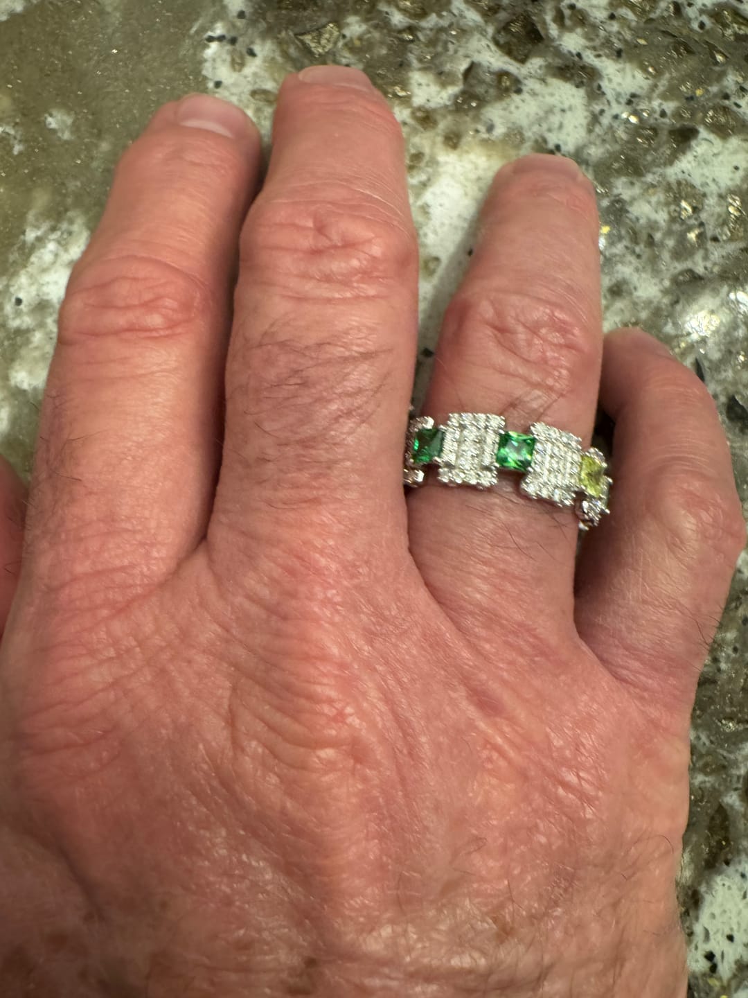 Customer photo review of Océan Emeraude Ring