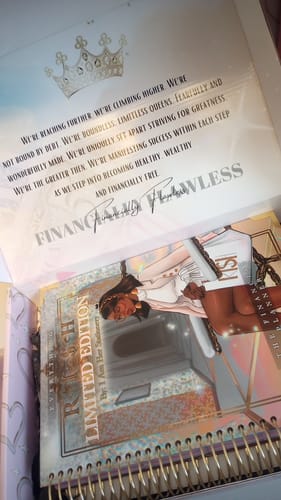 Customer photo review of Limited Edition | Everything Ri$h: The Financial Planner | Bossed Up Cover & Sticker Bundle