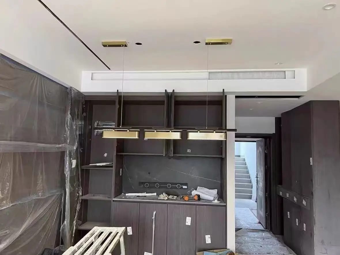 Customer photo review of Torin Contemporary Rectangular Chandelier