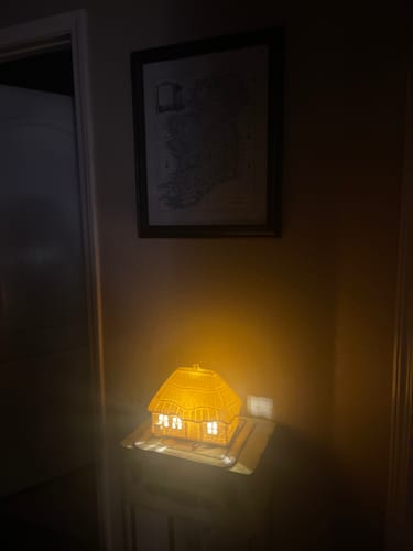 Customer photo review of Belleek Classic Thatched Cottage Luminaire (US Fitting)