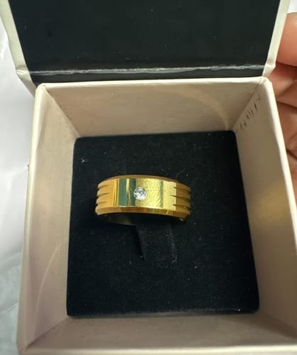 Customer photo review of Shiny Diamond Gold Ring