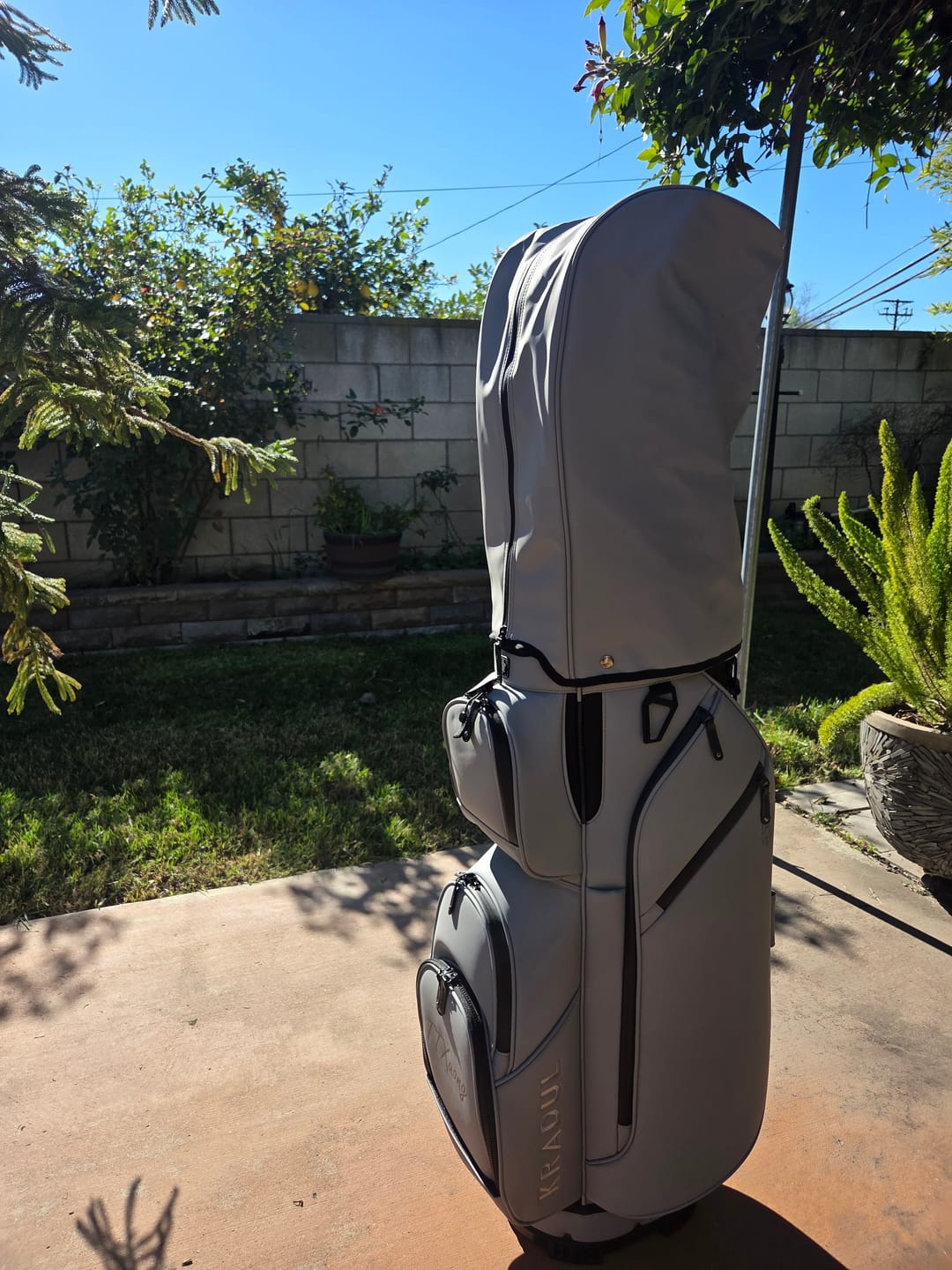 Customer photo review of LUX Cart Bag: Fossil (Gray)
