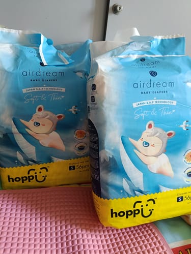 Customer photo review of Hoppi AirDream Diapers 2mm Ultracore Technology