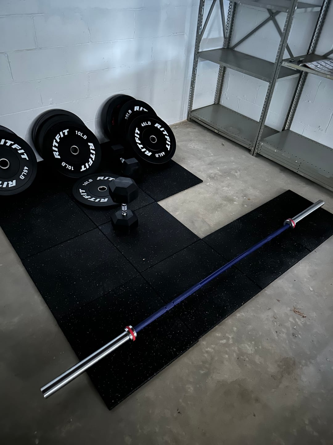 Customer photo review of RitFit Patriotic Star Olympic Bar 20KG