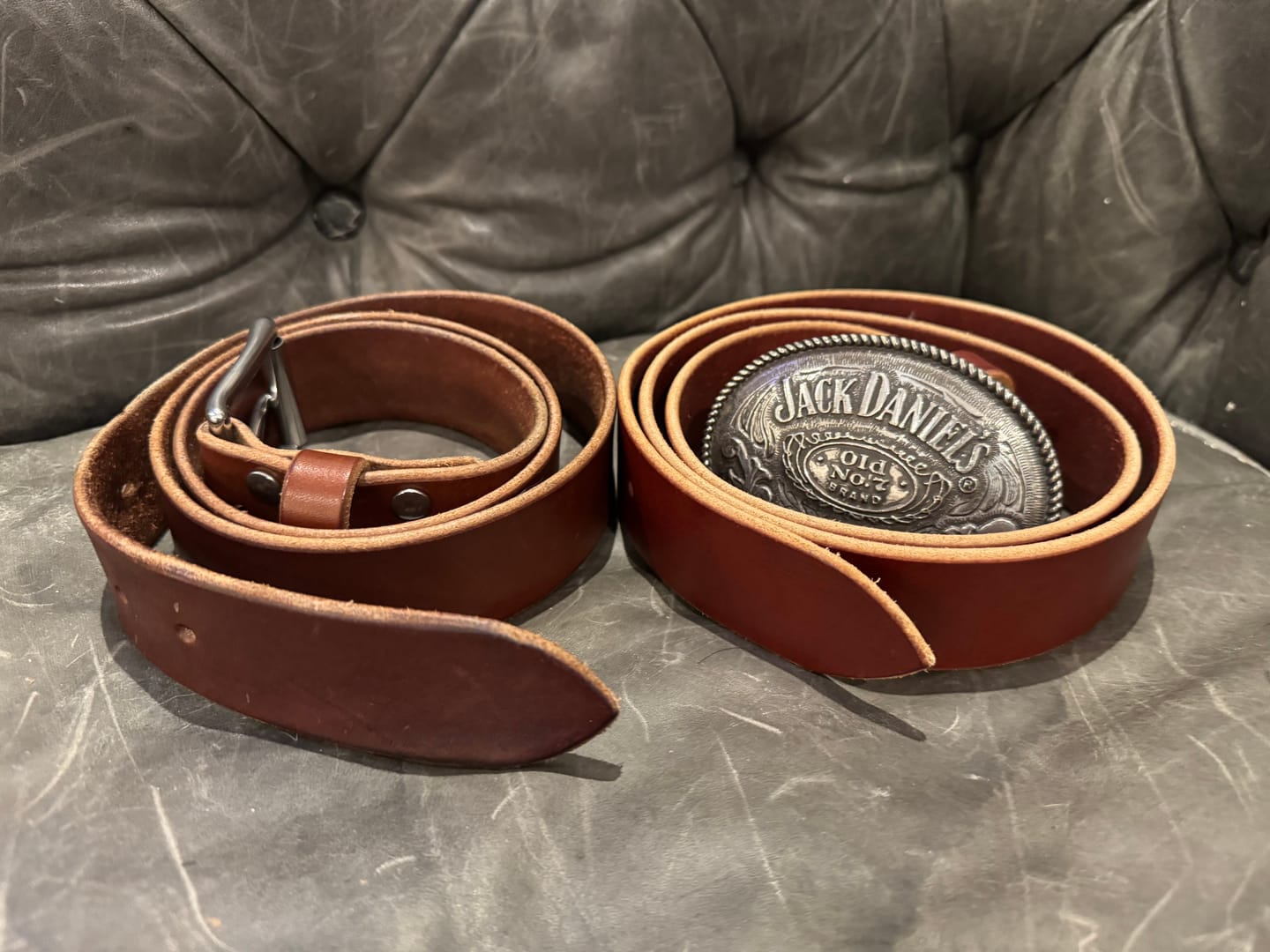 Customer photo review of Original Heritage Leather Work Belt – 1½″ (Rich Brown)
