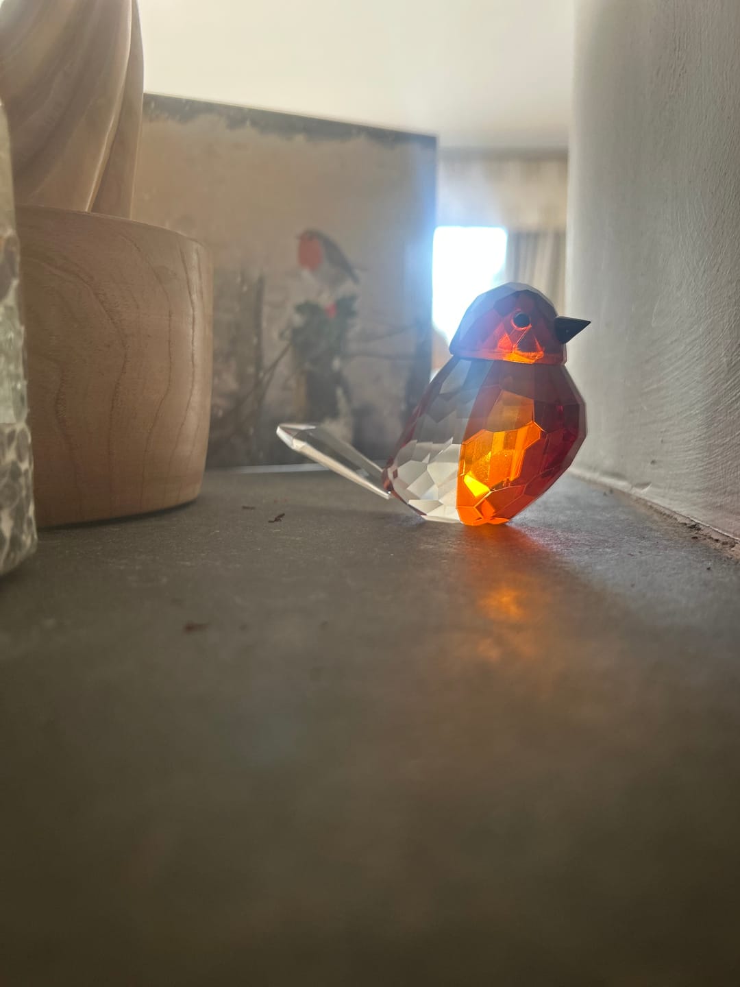 Customer photo review of Galway Crystal Robin Figurine
