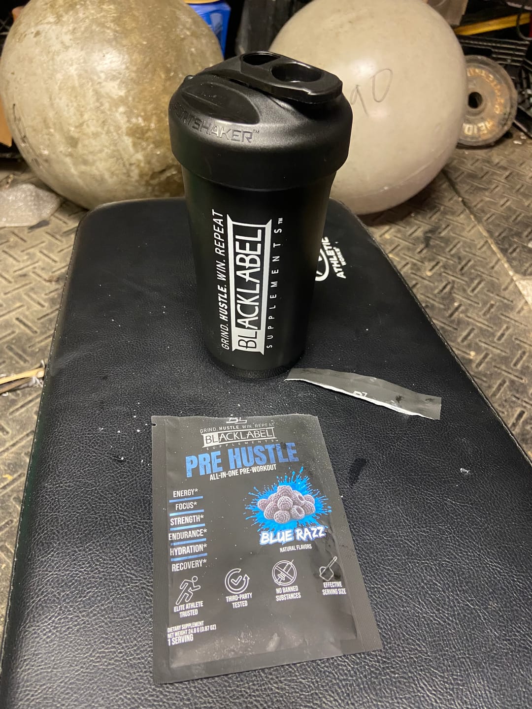 Customer photo review of PRE WORKOUT SAMPLES + SHAKER