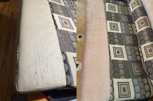 Customer photo review of AC Spirit Luxury Stain Resistant Chenille Upholstery Fabric by The Yard