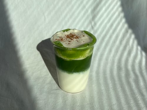 Customer photo review of Cinnamon Matcha Latte