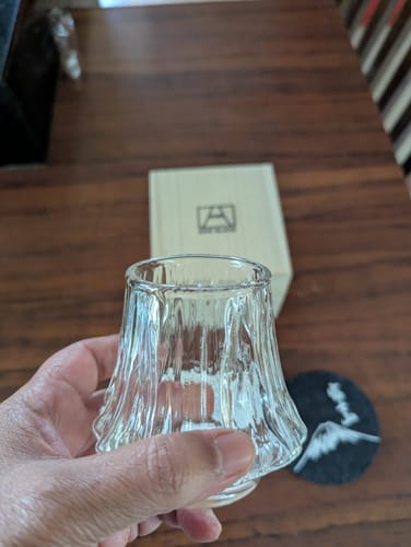 Customer photo review of Fuji - Handmade Japanese Whiskey Glass
