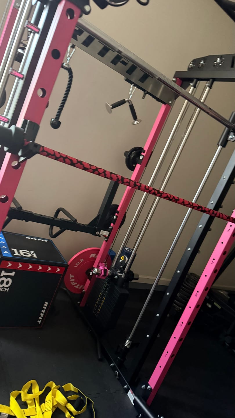 Customer photo review of RitFit 15kg Pink Leopard Olympic Training Barbell