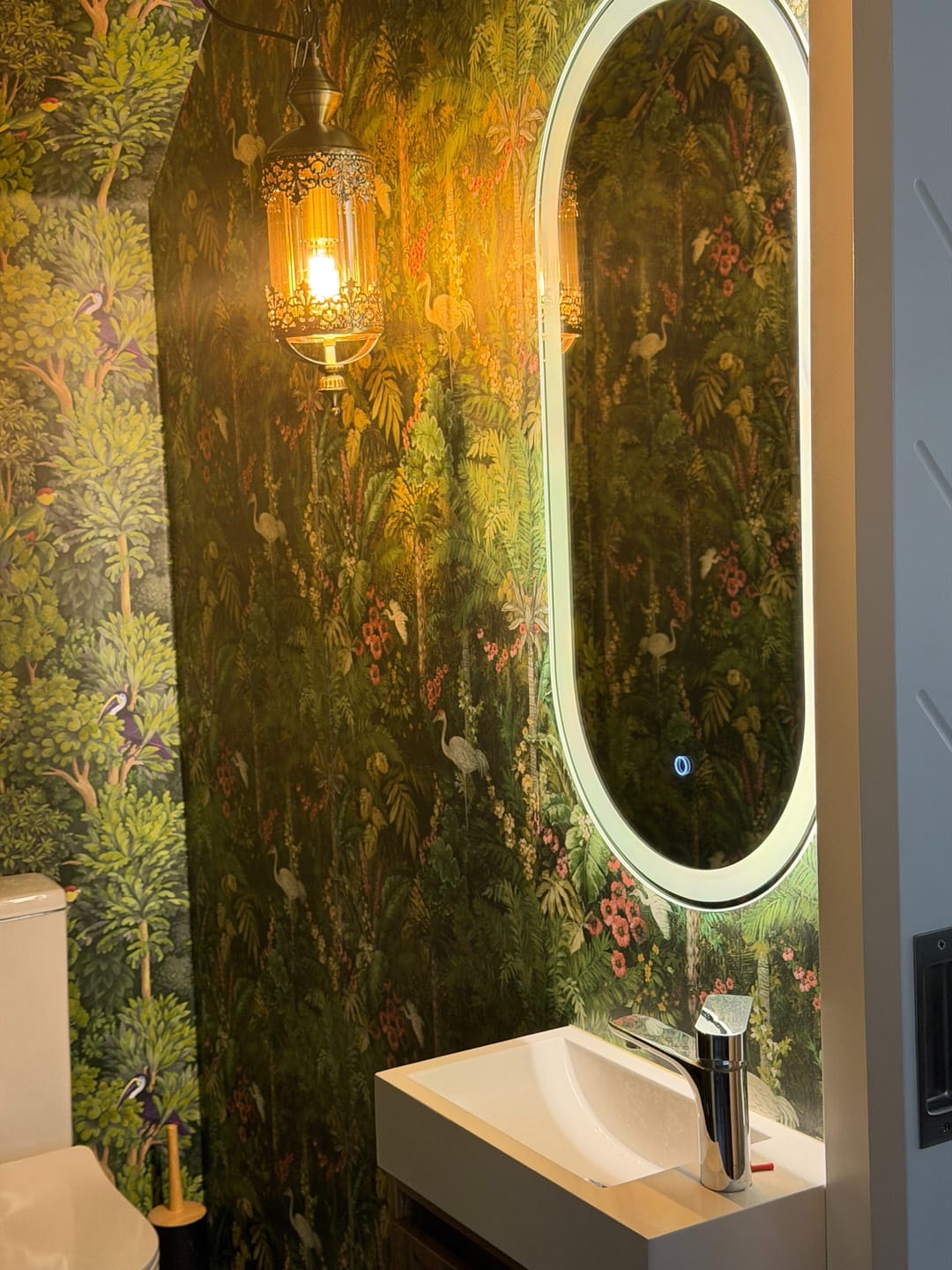 Customer photo review of Masoala Wallpaper - Green - Discontinuing - 3 Rolls Left