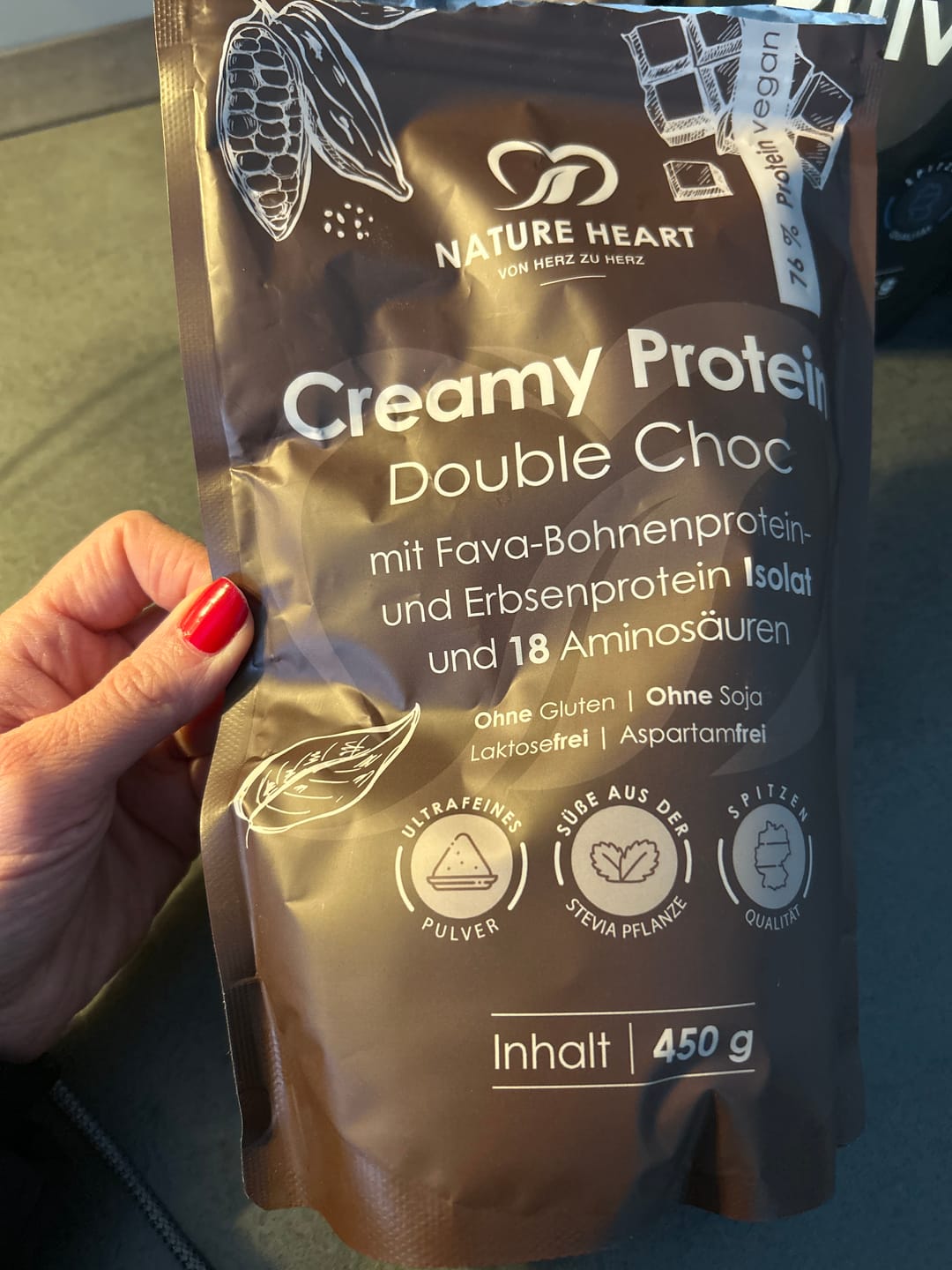 Customer photo review of Creamy Protein Double Choc