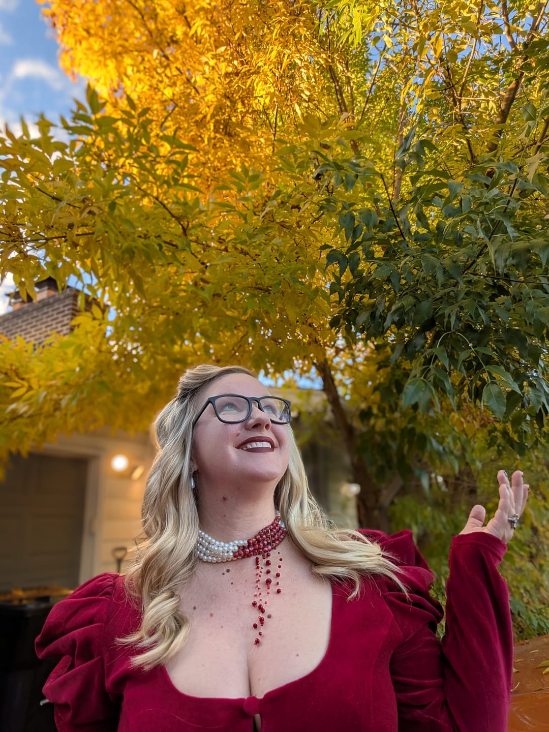 Customer photo review of PRE-ORDER - Haunted Beauty Victorian Dress in Crimson