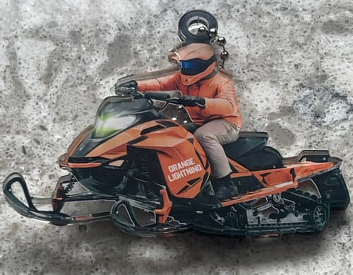 Customer photo review of Snowmobile - Personalized Christmas Acrylic Ornament