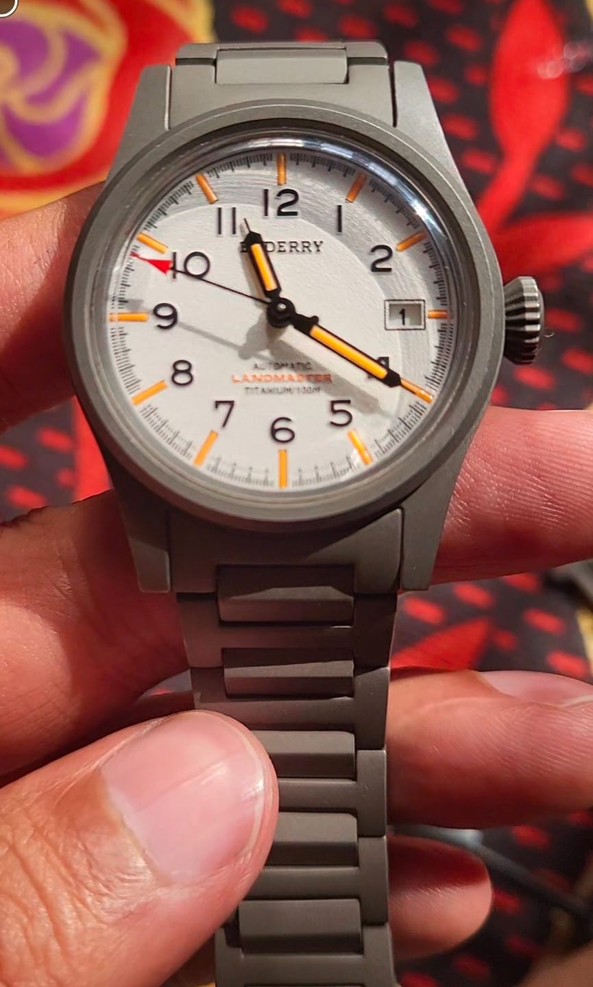 Customer photo review of 3-link Titanium Bracelet | 20mm lug width,Fits only for Landmaster Watch
