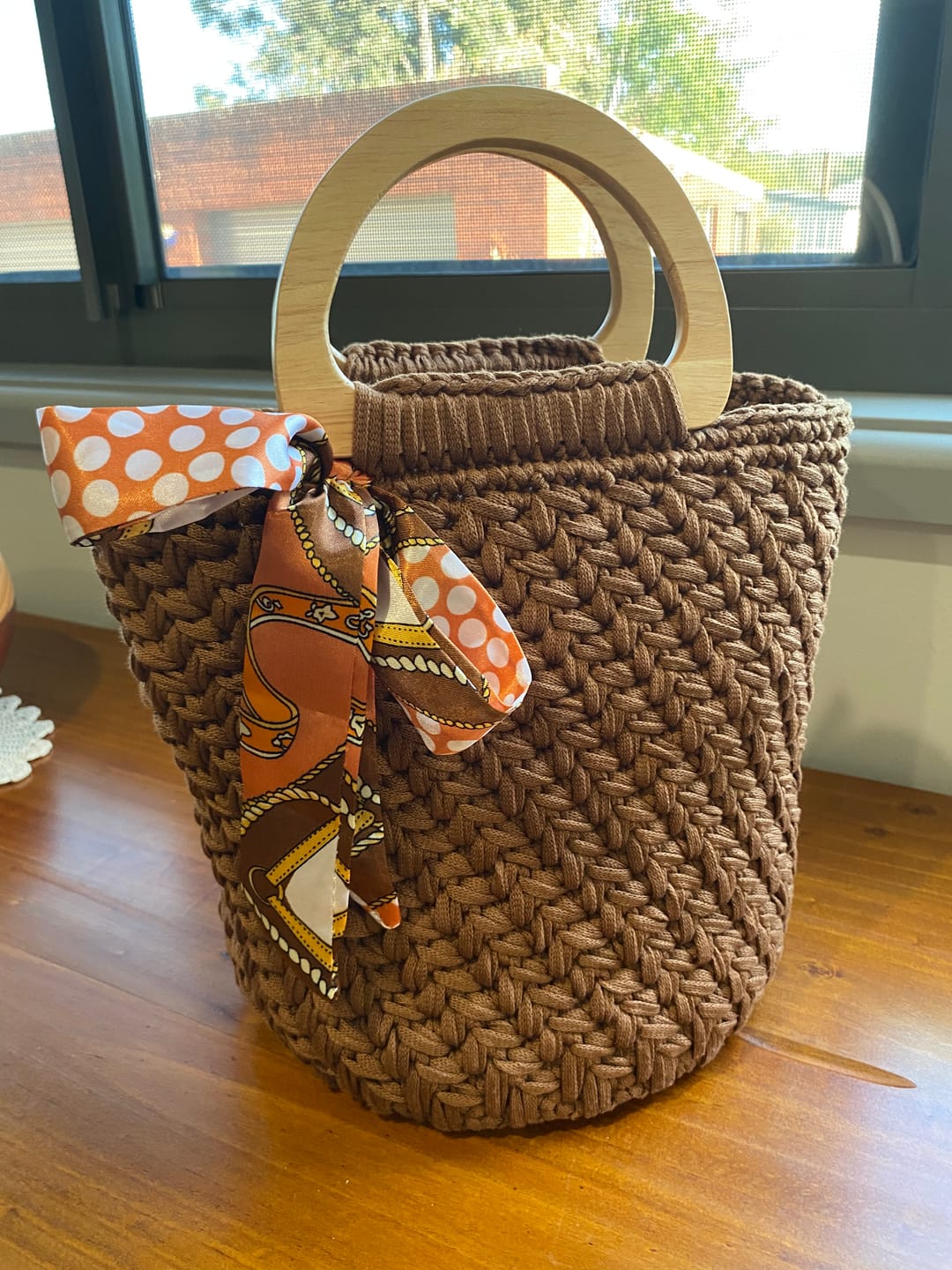 Customer photo review of CrochetPark™  Elegant granny Crochet Bag DIY Kit