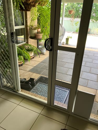 Customer photo review of Patio Pet Door Insert