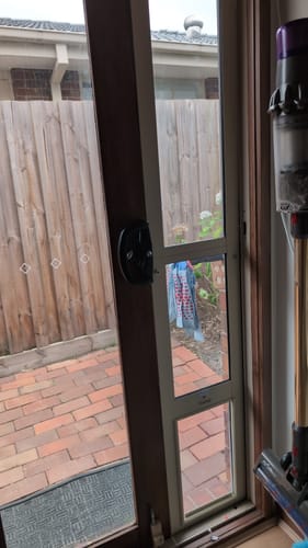 Customer photo review of Patio Pet Door Insert
