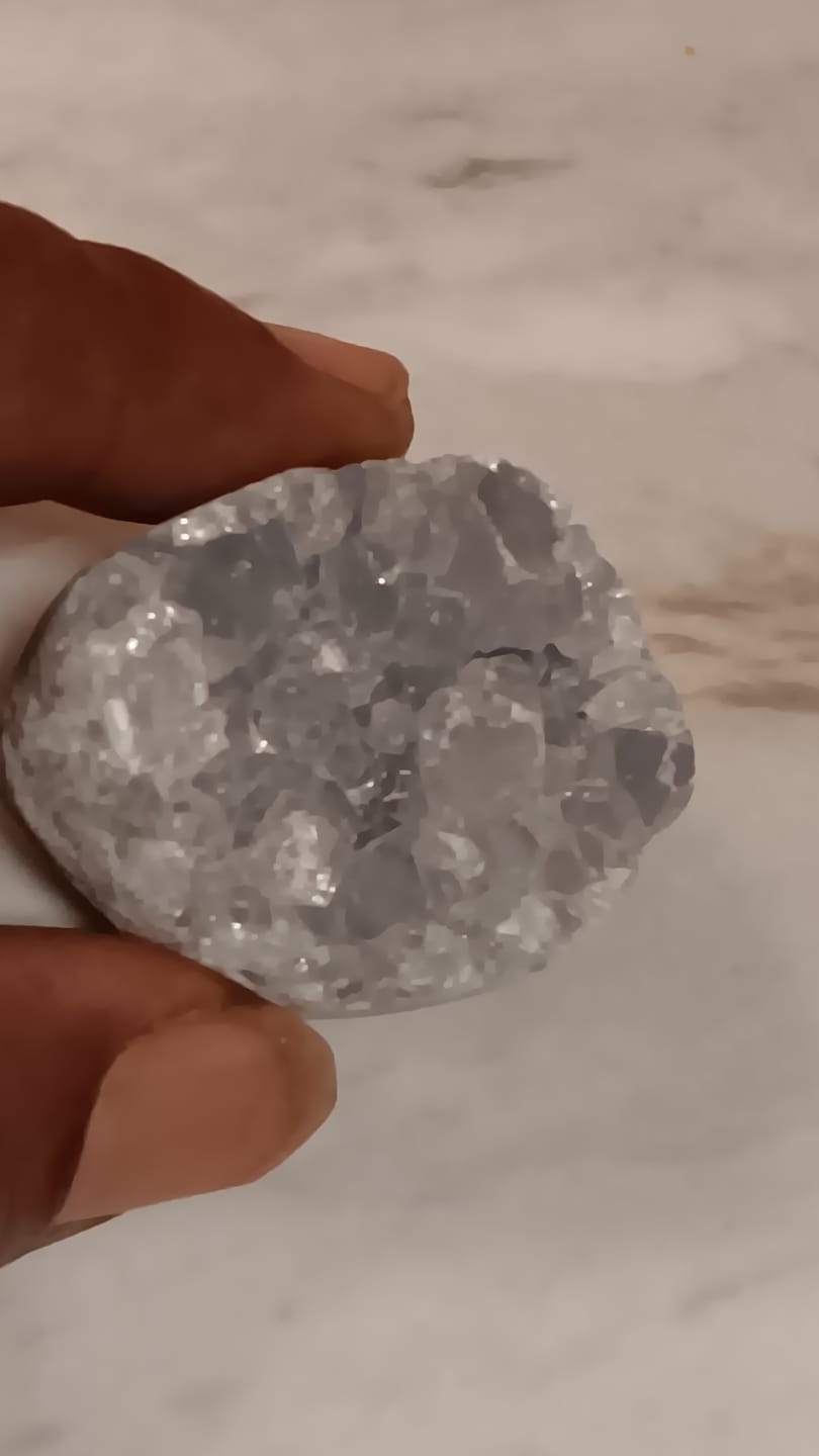 Customer photo review of Natural Celestite Cluster