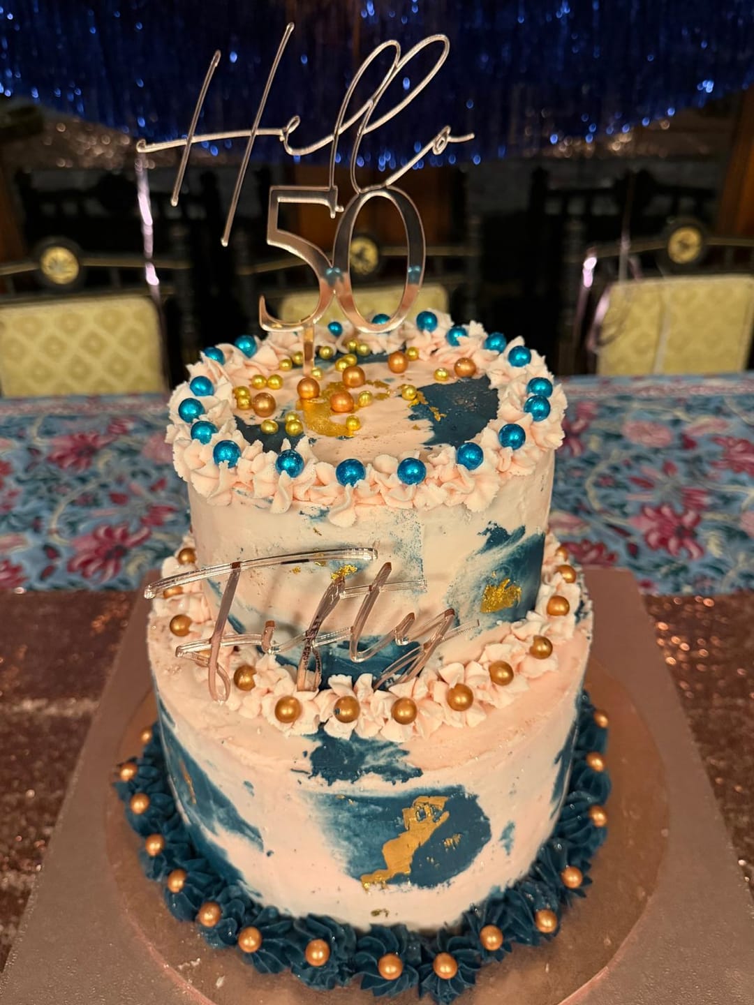 Customer photo review of Age Cake Topper