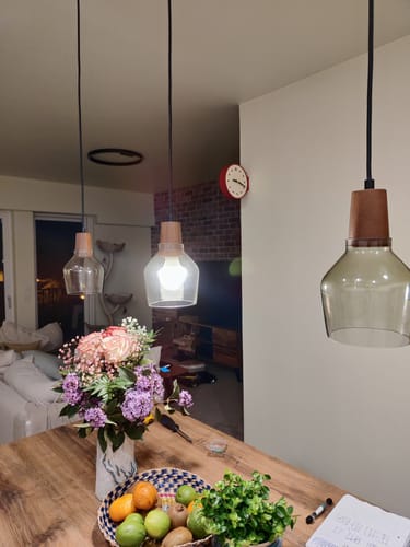 Customer photo review of Corner View Double-Sided Clock