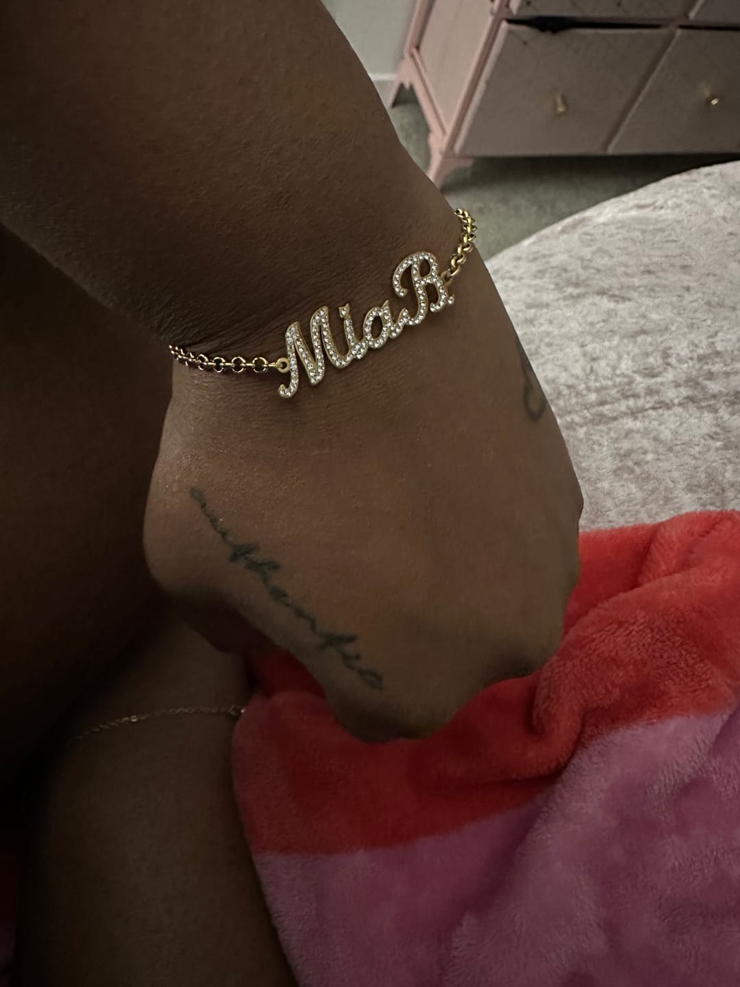 Customer photo review of Iced Name Bracelet