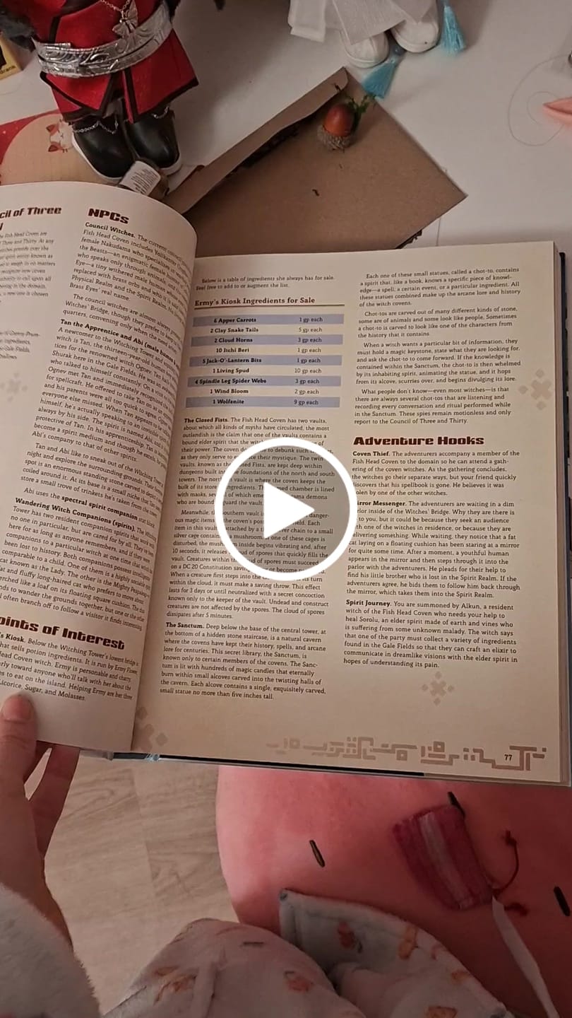 Customer video review of Obojima: Tales from the Tall Grass – Hardcover 5E Campaign Book