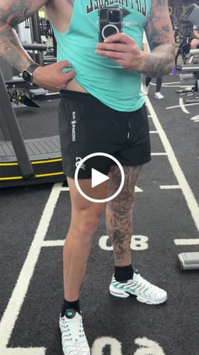 Customer video review of Quads of the Gods Gym Shorts - Premium Lifting Shorts Australia - Black/Red | Stay Shredded