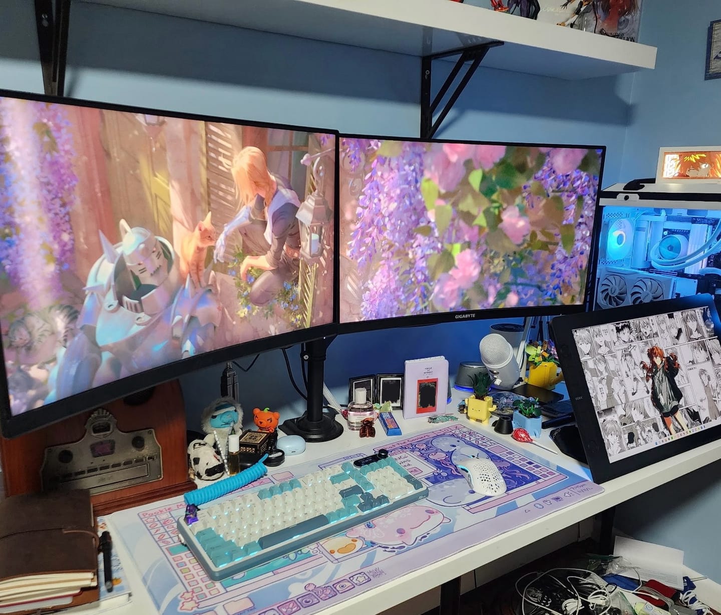 Customer photo review of Virtual Sea Pet Desk Mat!