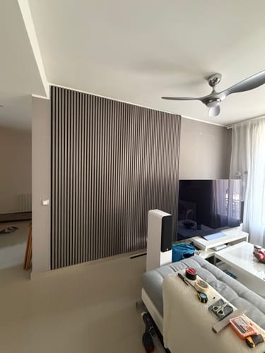 Customer photo review of Panneau acoustique en bois | Noyer Gris | De première qualité