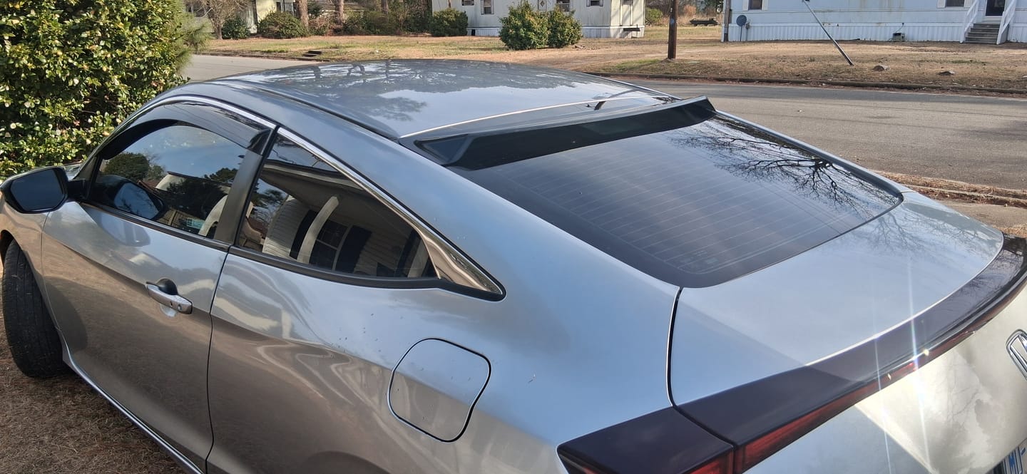Customer photo review of 2016-2021 Honda Civic Sedan Rear Roof Visor